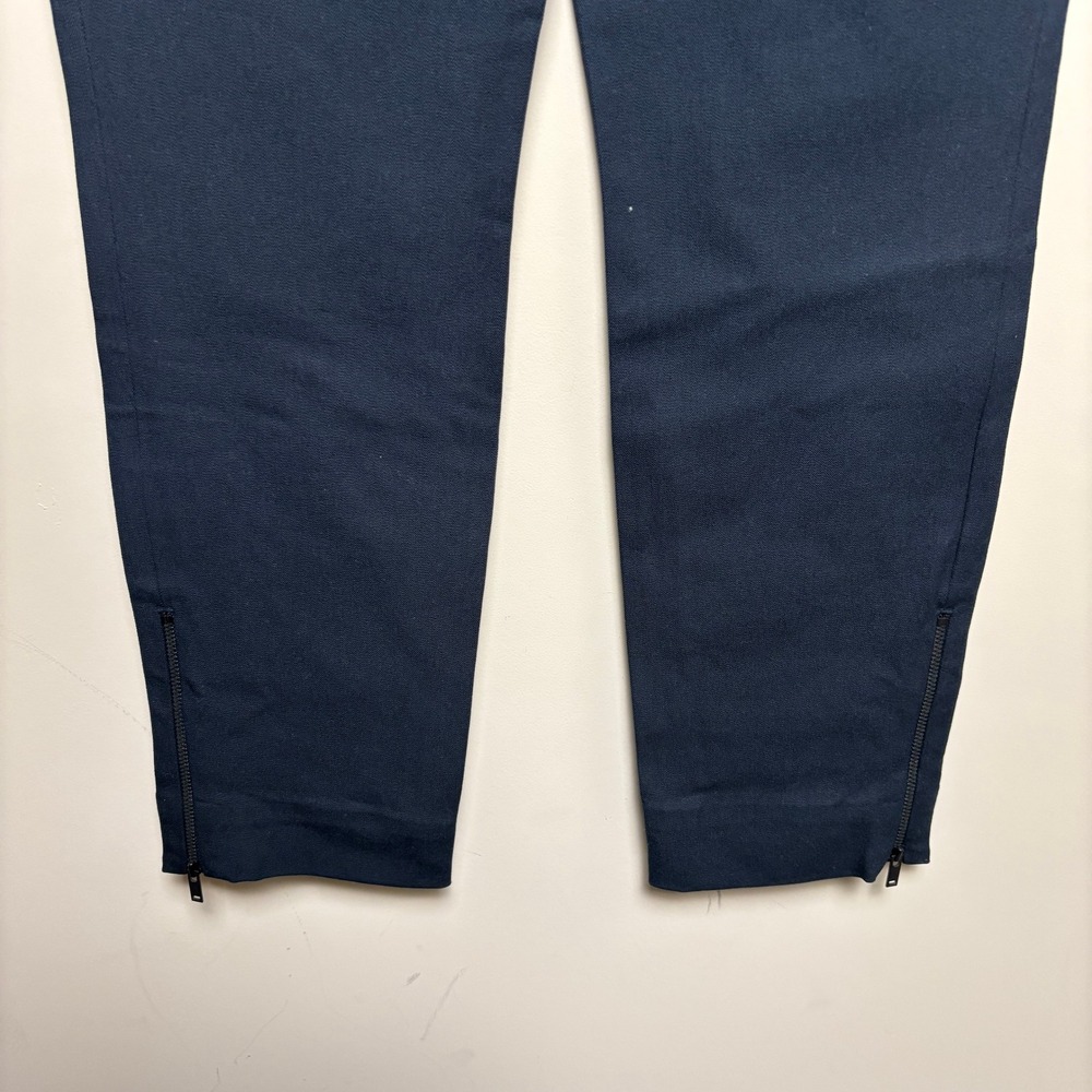 COS Navy Blue High Waisted Stretch Side Zip Ankle Work Trouser Pants Womens 8 US - Picture 7 of 9